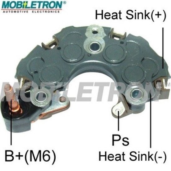 Mobiletron RN-01PL Alternatör Diyot Tablası (Rectifier) 103mm OD (M6 Akü Bağlantı Pimli)