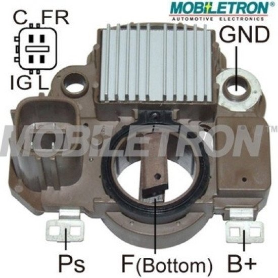 Mobiletron VR-H2009-152 Alternatör Voltaj Regülatörü (Konjektör) 14.5 V – C-FR-IG-L Terminalli (Soft Start + Kısa Devre Koruma)
