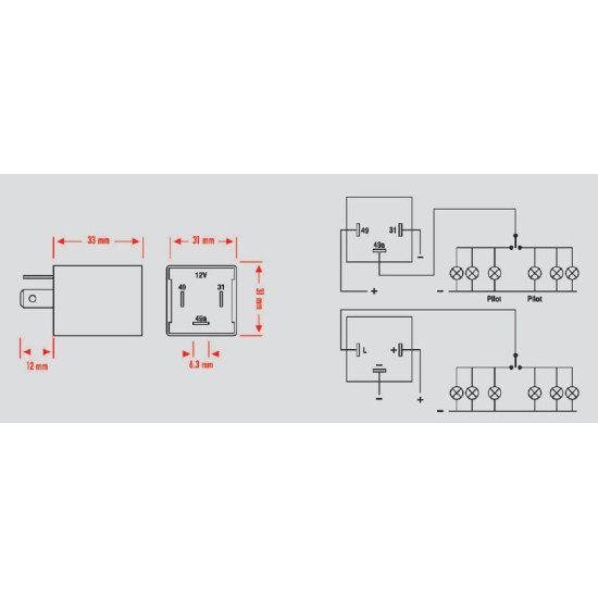 12V UNIVERSAL ELEKTR. FLAŞÖR TOFAŞ-FIAT