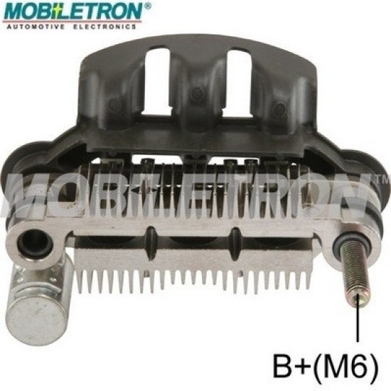 Mobiletron RM-10HV Alternatör Doğrultucu (Rectifier) 75 mm Montaj Boyu, M6 Akü Kutbu, 6×50A Diyot Uyumlu