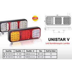 UNISTAR V LED KOMBİNASYON LAMBA KABLOLU SAĞ