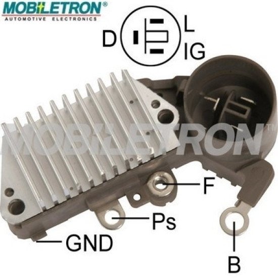 Mobiletron VR-H2005-16A Alternatör Voltaj Regülatörü (Konjektör) D-IG-L Terminalli 63.5 mm – 14.4 V Set Noktası