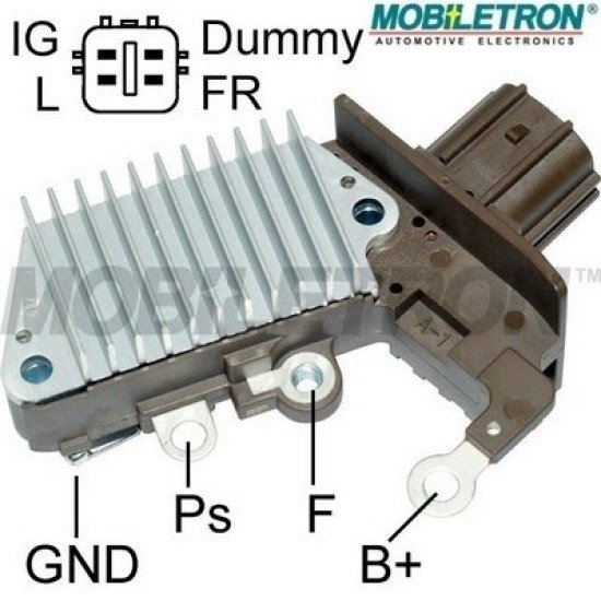 Mobiletron VR-H2005-187 Alternatör Voltaj Regülatörü (Konjektör) 14.4V Set Noktalı (IG-Dummy-L-FR Terminalli)