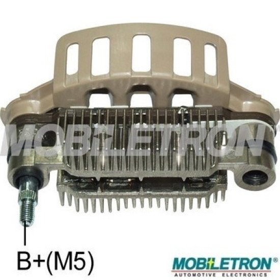 Mobiletron RM-202 Alternatör Doğrultucu (Rectifier) 75mm Montaj Boyu (M5 Akü Kutup Başlı, 6×50A Diyotlu)