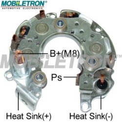 Mobiletron RN-64 Alternatör Diyot Tablası (Rectifier) 105mm OD M8 Akü Bağlantılı 6x50A Avalanche Diyotlu
