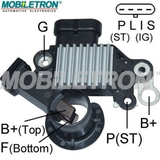 Mobiletron VR-D715 Alternatör Voltaj Regülatörü 14.5V (P-L-I-S Terminalli)