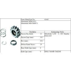 M.DİŞLİ 13 DİŞ DİŞLİ UCU L 200 L 300 M.DİŞLİ 13 DİŞ DİŞLİ UCU L 200 L 300