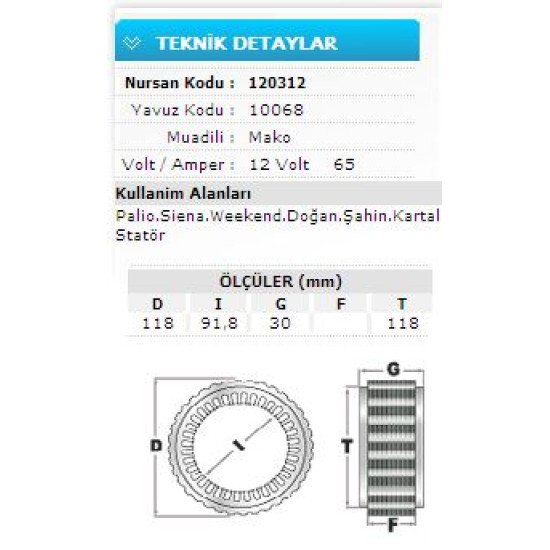 12V 65A PALİO.SİENA.WEK.DĞN.ŞAHİN.KART.FIAT 10068 12V 65A PALİO.SİENA.WEK.DĞN.ŞAHİN.KART.FIAT 10068