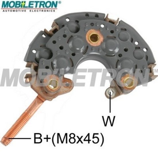 Mobiletron RN-19 Alternatör Redresörü (Diyot Tablası) 107 mm OD – M8 Akü Bağlantısı – 8×50A Diyot