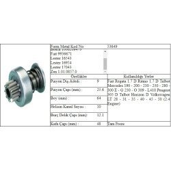 M.DİŞLİ 9 DİŞ MERCEDES 190E 200E VW LT 35