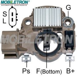 Mobiletron VR-H2009-121 Alternatör Voltaj Regülatörü (Konjektör) 14.4V Set Noktalı (S-L Terminalli, Soft Start)