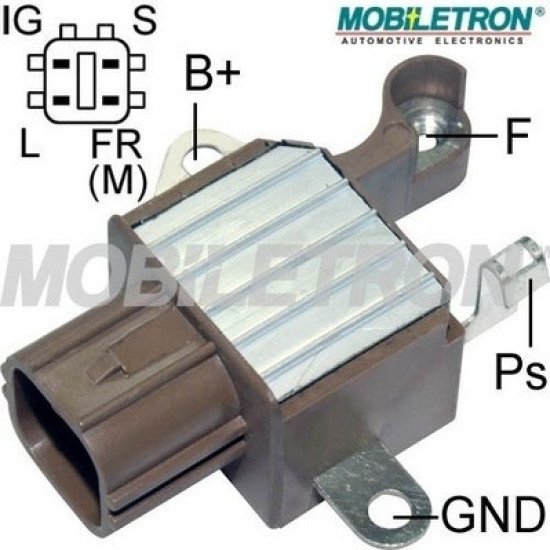 Mobiletron VR-H2005-85 Alternatör Voltaj Regülatörü (Konjektör) 14.2V IG-S-L-FR Terminalli