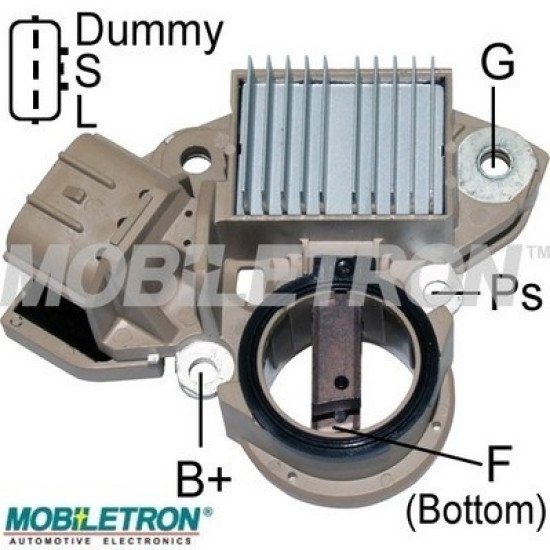 Mobiletron VR-H2009-148 Alternatör Voltaj Regülatörü (Konjektör) 14.5V (L-S-Dummy Terminalli, Soft Start, Kısa Devre Korumalı)