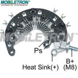 Mobiletron RP-59 Alternatör Redresörü (Rectifier) 114 mm Dış Çap, M8 Akü Bağlantısı, 6–50A Avalanche Diyotlu