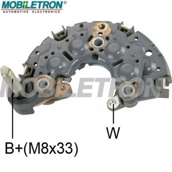 Mobiletron RN-10 113mm Alternatör Diyot Tablası (Rectifier) M8 Akü Bağlantılı (8–50A Diyotlu)
