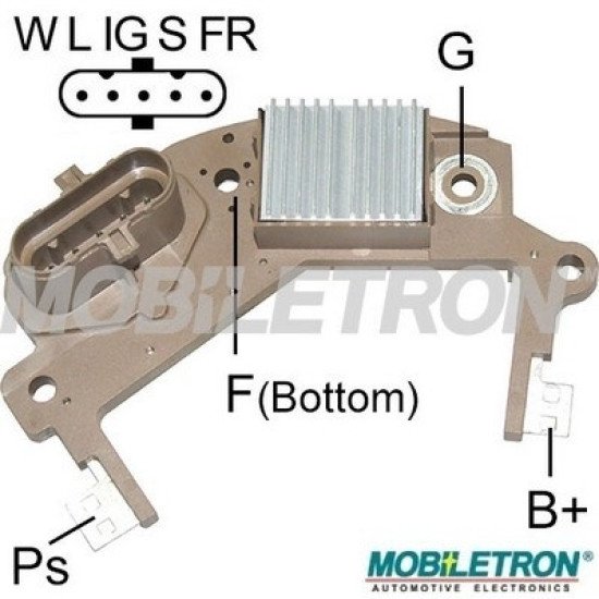 Mobiletron VR-H2009-197B 24 V Alternatör Voltaj Regülatörü (Konjektör) 28.3 V Set Noktası – Aktif İkaz Lambalı