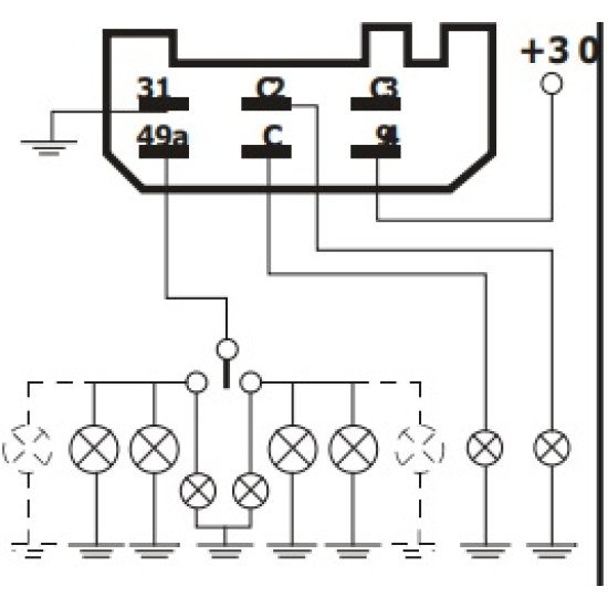 FLAŞER 12V TRAKTÖR MFL 34