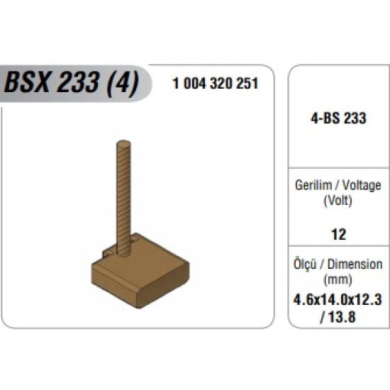 12V MARŞ MOT. KÖMÜRÜ
