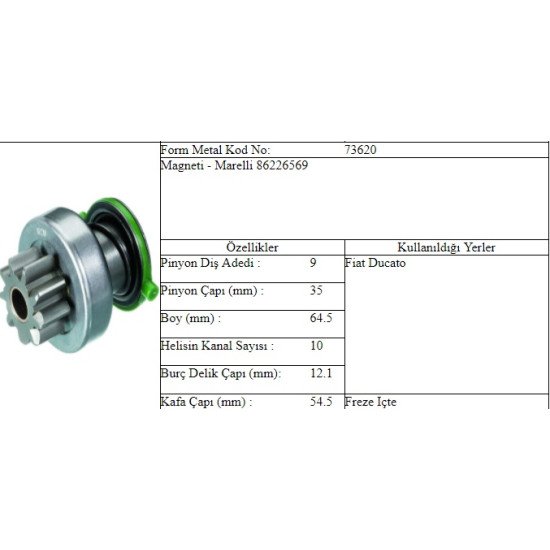 M.DİŞLİ 9 DİŞPEUGEOT BOXER CITROEN JUMPER DUCATO M.DİŞLİ 9 DİŞPEUGEOT BOXER CITROEN JUMPER DUCATO