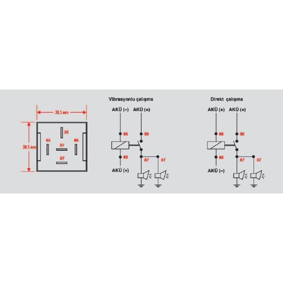 ELO KORNA VİBRASYON RÖLESİ 12V.5 TERMİNAL