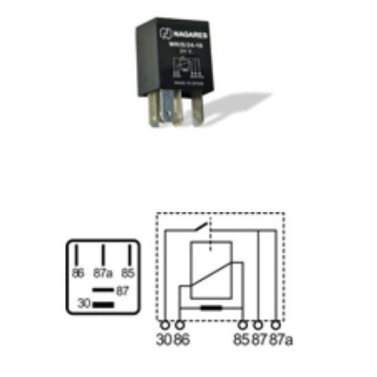 RÖLE 24V 10/15 AMP.VOLVO MİCRO MR 4 RÖLE 24V 10/15 AMP.VOLVO MİCRO MR 4