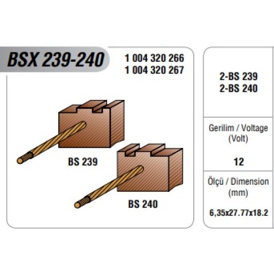 12V MARŞ MOT. KÖMÜRÜ