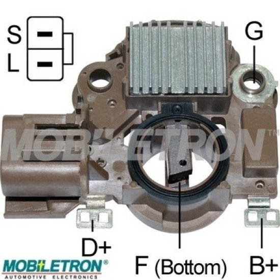Mobiletron VR-H2009-129 Alternatör Voltaj Regülatörü (Konjektör) 14.5V Set Noktalı (L-S Terminalli)