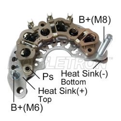 Mobiletron RD-46 Alternatör Doğrultucu (Rectifier) 6×50A Avalanche Diyotlu – M8 Akü Bağlantılı