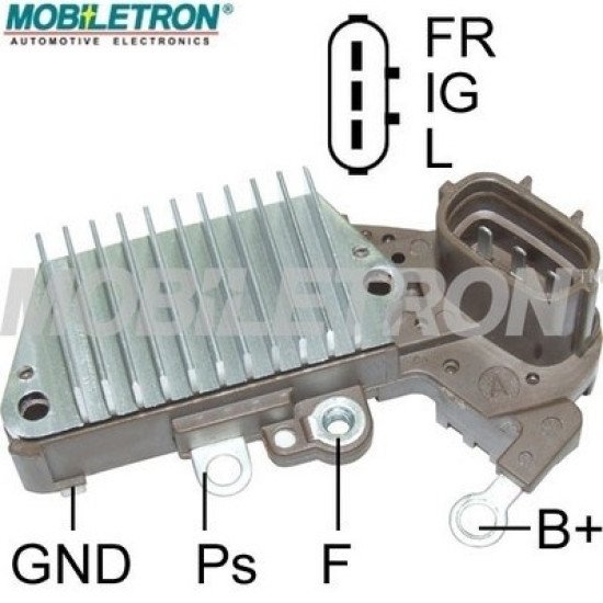 Mobiletron VR-H2005-173 Alternatör Voltaj Regülatörü (FR-IG-L Terminalli) 14.4V Set Noktalı (Soft Start, 6.5 sn LRC)