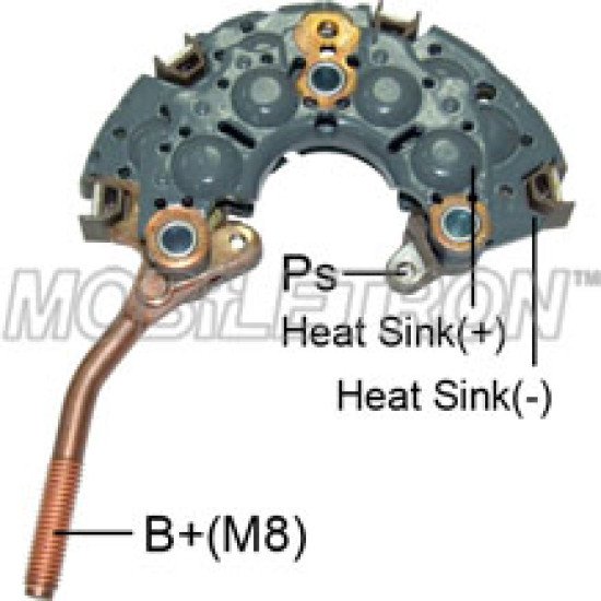 Mobiletron RN-49 Alternatör Diyot Tablası (Şarj Doğrultucu Diyot Köprüsü) 113 mm