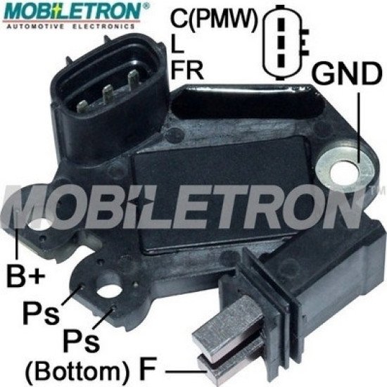 Mobiletron VR-V9938 Alternatör Voltaj Regülatörü (Konjektör) 14.3V Set Noktalı – C(PWM)-L-FR Terminalli (RVC)