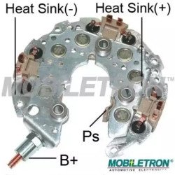 Mobiletron RN-76 Alternatör Doğrultucu (Rectifier / Diyot Köprüsü) 117mm OD M6 Akü Bağlantılı 12–50A Diyotlu