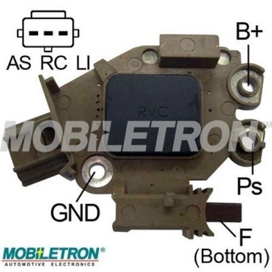 Mobiletron VR-PR4920 Alternatör Voltaj Regülatörü (Konjektör) 14.0V Set Noktalı (RVC Kontrollü) (AS-RC-LI Terminalli)