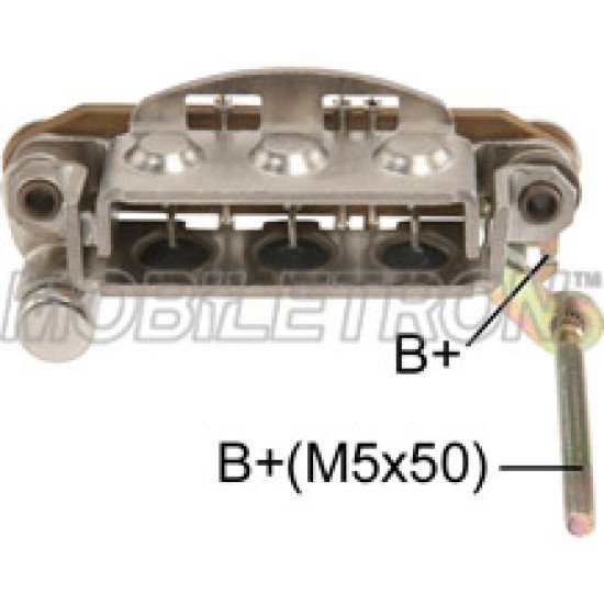 Mobiletron RM-65 Alternatör Diyot Tablası (Şarj Doğrultucu) 80 mm