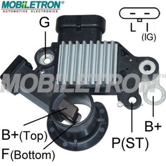 Mobiletron VR-D717 Alternatör Konjektör (Voltaj Regülatörü) 14.5V (I-L Terminalli, A-Circuit)