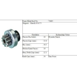 M.DİŞLİ 10 DİŞ HYUNDAI STAREX