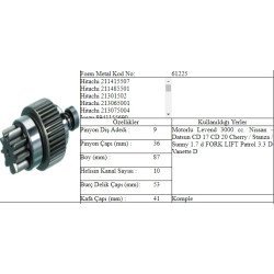 M.DİŞLİ 9 DİŞ BMC LEVEND 3,0 NISSAN M.DİŞLİ 9 DİŞ BMC LEVEND 3,0 NISSAN