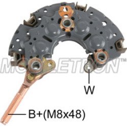 Mobiletron RN-11 Alternatör Diyot Tablası (Redresör) 113mm OD M8 Akü Bağlantılı (Topraklama Şerit Delikli)