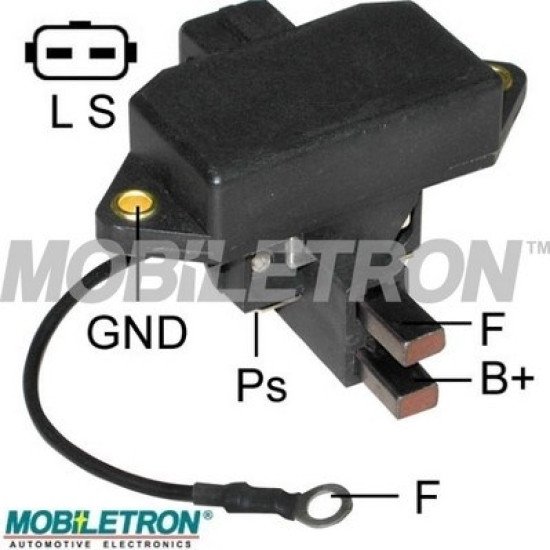 Mobiletron VR-B392 Alternatör Voltaj Regülatörü (Konjektör) 14.2V (L-S Terminalli, A-Circuit)