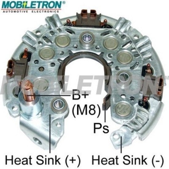 Mobiletron RN-71 Alternatör Doğrultucu (Rectifier) 132mm OD (M8 Akü Bağlantı Pimli)