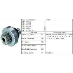 M.DİŞLİ 12 DİŞ ESPA TD MASTER TRAFFIC V047 RENAULT