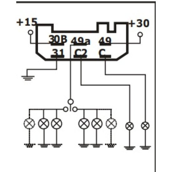 FLAŞER 24V 6 UÇLU MFL 36