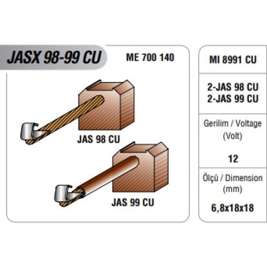 12V MARŞ MOT. KÖMÜRÜ