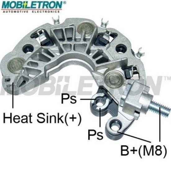 Mobiletron RP-56 Alternatör Diyot Tablası (Redresör) 103mm M8 B+ (Pozitif, 3x50A Avalanche Diyot)