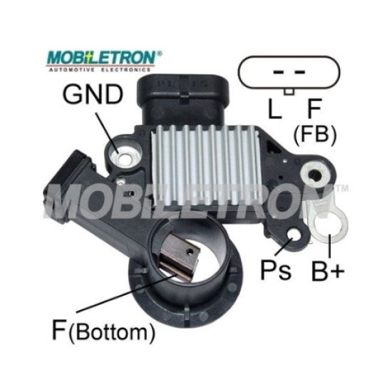 Mobiletron VR-D721 Alternatör Voltaj Regülatörü (Konjektör) 14.6V Set Noktası – L-F Terminalli (A-Circuit)