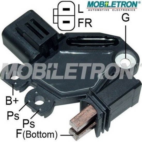 Mobiletron VR-V8326 Alternatör Voltaj Regülatörü (Konjektör) 14.5V Set Noktalı (L-FR Terminalli) – Soft Start, Kısa Devre Koruma