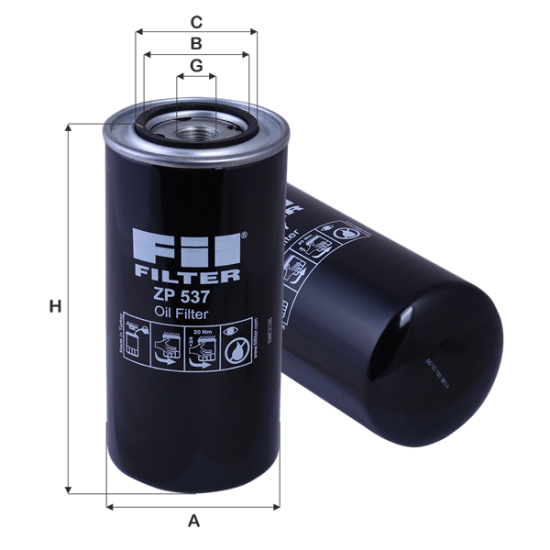 Fil Filtre Yağ filtresi ZP 537