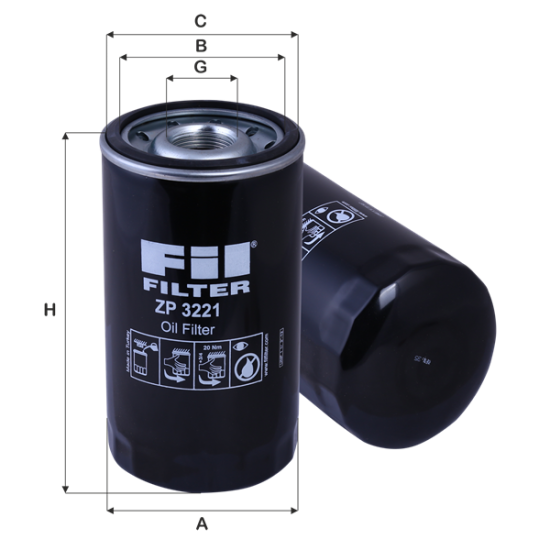 Fil Filtre Yağ filtresi ZP 3221