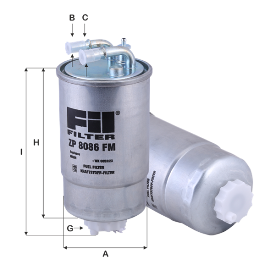Fil Filtre Yakıt filtresi ZP 8086 FM