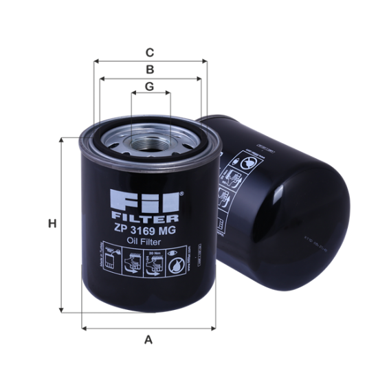 Fil Filtre Yağ filtresi ZP 3169 MG